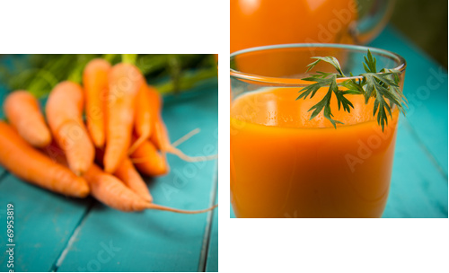 carrot juice  - Zweiteiliges Leinwandbild, Diptychon
