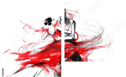tango  - Zweiteiliges Leinwandbild, Diptychon