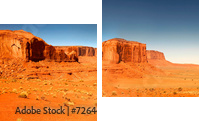 High Resolution Image of Monument Valley Arizona - Zweiteiliges Leinwandbild, Diptychon