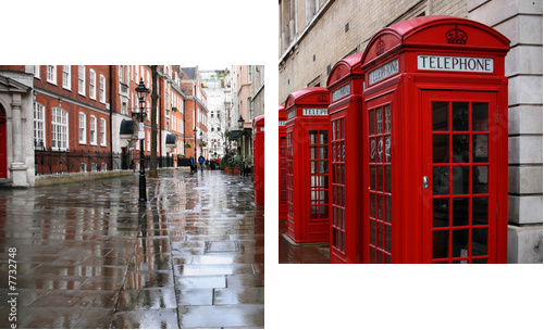 London street - Zweiteiliges Leinwandbild, Diptychon