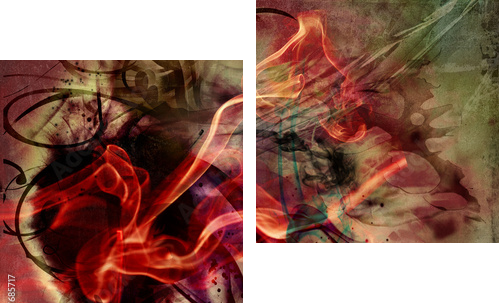 abstract art  - Zweiteiliges Leinwandbild, Diptychon