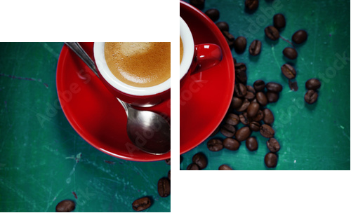 Coffee composition  - Zweiteiliges Leinwandbild, Diptychon