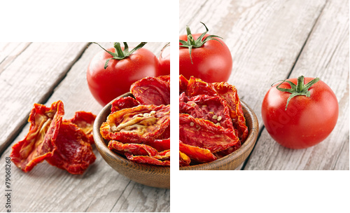 Dried and fresh tomato  - Zweiteiliges Leinwandbild, Diptychon