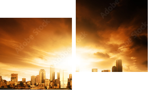 Urban Doom - Zweiteiliges Leinwandbild, Diptychon
