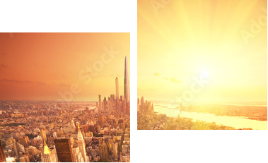 Future New York - Zweiteiliges Leinwandbild, Diptychon