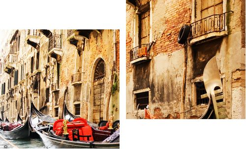 Traditional Venice gandola ride - Zweiteiliges Leinwandbild, Diptychon