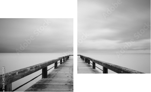 Lunga esposizione in bianco e nero - Zweiteiliges Leinwandbild, Diptychon
