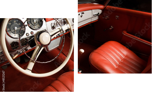 Luxury car interior - Zweiteiliges Leinwandbild, Diptychon