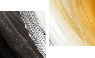 Oil-painted three-color curve Highly detailed oil painting - Zweiteiliges Leinwandbild, Diptychon