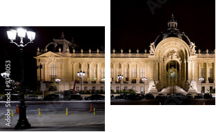 Pałacyk Petit Palais nocą- Paryż
 - Zweiteiliges Leinwandbild, Diptychon
