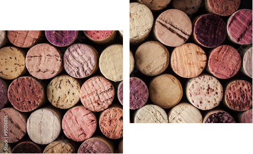 Wine corks background horizontal - Zweiteiliges Leinwandbild, Diptychon