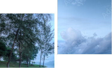 Cold Blue Dawn - Zweiteiliges Leinwandbild, Diptychon