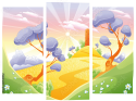 Dreiteiliges Leinwandbild - Triptychon