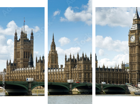 Westminster - Dreiteiliges Leinwandbild, Triptychon