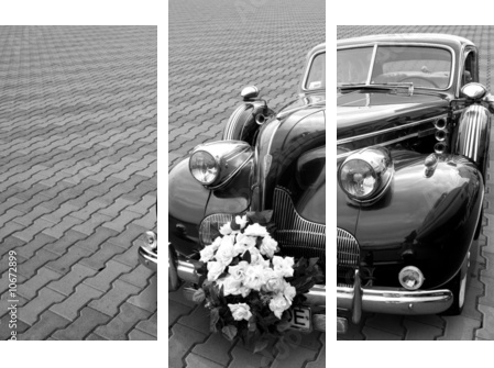 Wedding limousine - Dreiteiliges Leinwandbild, Triptychon