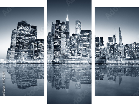New York manhattan - Dreiteiliges Leinwandbild, Triptychon