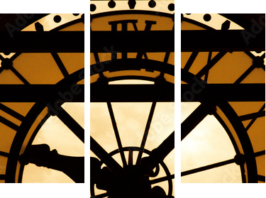 le sacrÃ© coeur et lhorloge - Dreiteiliges Leinwandbild, Triptychon