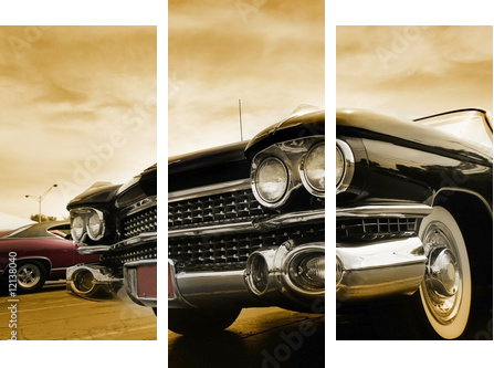 Classic Cars - Dreiteiliges Leinwandbild, Triptychon
