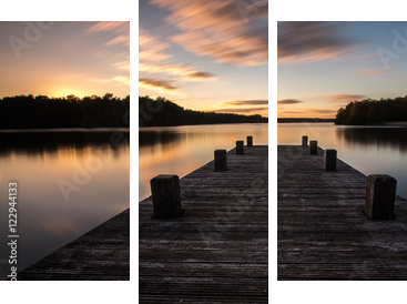 Die Brücke - Dreiteiliges Leinwandbild, Triptychon