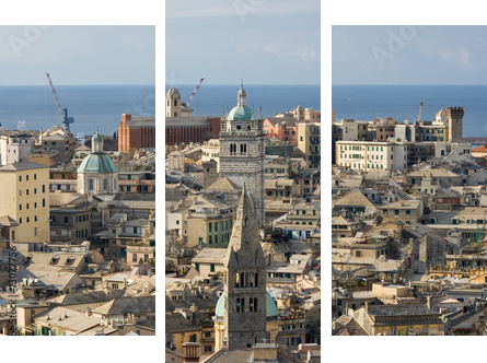 Genova, centro storico - Dreiteiliges Leinwandbild, Triptychon