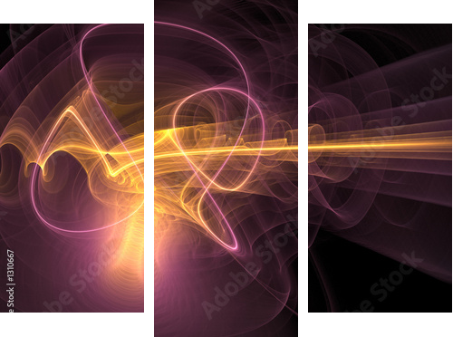 light explosion - Dreiteiliges Leinwandbild, Triptychon