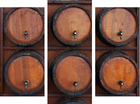 Prywatna piwniczka z winami
 - Dreiteiliges Leinwandbild, Triptychon