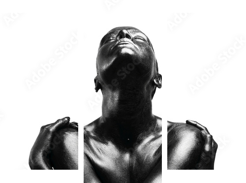 Made up black woman - Dreiteiliges Leinwandbild, Triptychon
