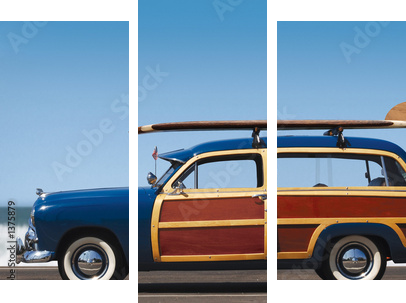 woody-profile - Dreiteiliges Leinwandbild, Triptychon