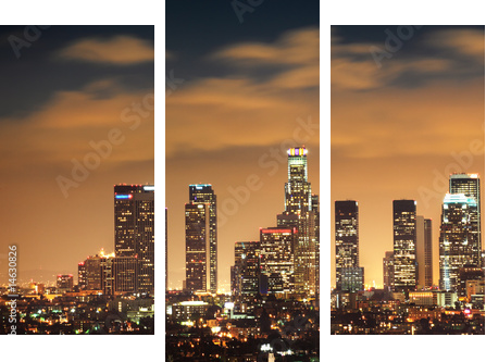 Downtown Los Angeles skyline - Dreiteiliges Leinwandbild, Triptychon