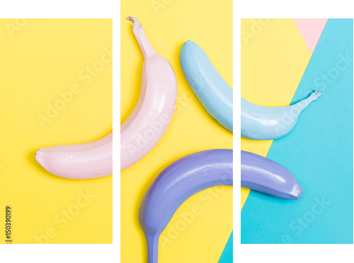 Painted bananas - Dreiteiliges Leinwandbild, Triptychon