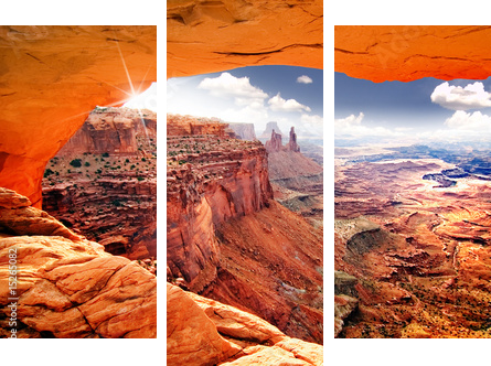 Heavenly view of world - Dreiteiliges Leinwandbild, Triptychon