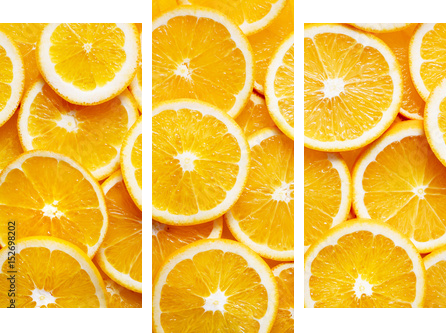 orange slices background - Dreiteiliges Leinwandbild, Triptychon