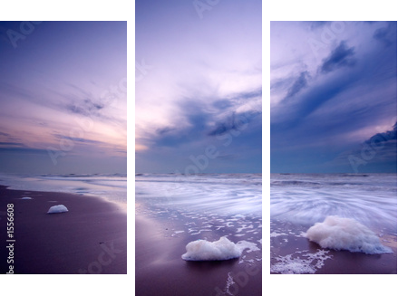 ocean at night - Dreiteiliges Leinwandbild, Triptychon