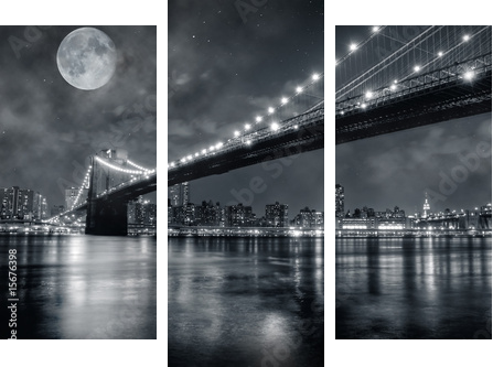 Brooklyn Bridge - Dreiteiliges Leinwandbild, Triptychon