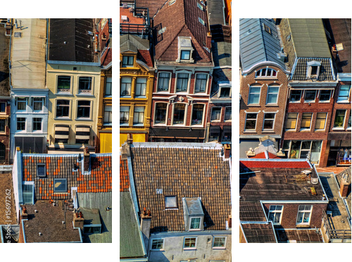 Utrecht city areal view - Dreiteiliges Leinwandbild, Triptychon