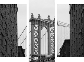 manhattan bridge - Dreiteiliges Leinwandbild, Triptychon