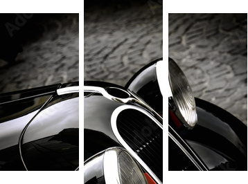 vintage car - Dreiteiliges Leinwandbild, Triptychon