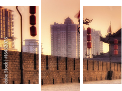 Xian / Xian (China) - Cityscape - Dreiteiliges Leinwandbild, Triptychon