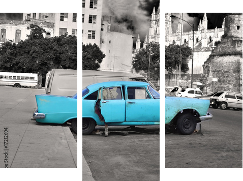 Old Havana car - Dreiteiliges Leinwandbild, Triptychon