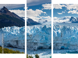 Perito Moreno Glacier, Patagonia, Argentina - Panoramic View - Dreiteiliges Leinwandbild, Triptychon