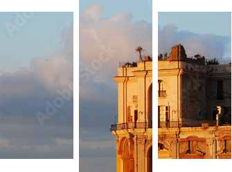 Palazzo Donn Anna in Via Posillipo - Napoli Campania - Dreiteiliges Leinwandbild, Triptychon