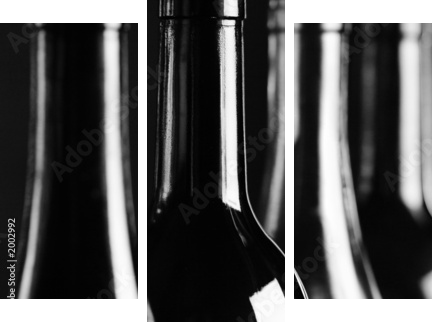 Szklane butelki – modny minimalizm - Dreiteiliges Leinwandbild, Triptychon