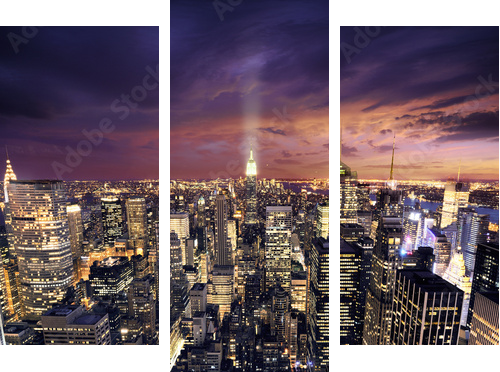 New york skysrcrapers - bussines buildings background - Dreiteiliges Leinwandbild, Triptychon