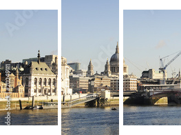 Londyński poranek nad Tamizą
 - Dreiteiliges Leinwandbild, Triptychon