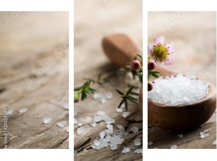 Bath salt - Dreiteiliges Leinwandbild, Triptychon