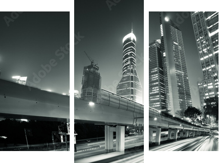 Megacity Highway - Dreiteiliges Leinwandbild, Triptychon