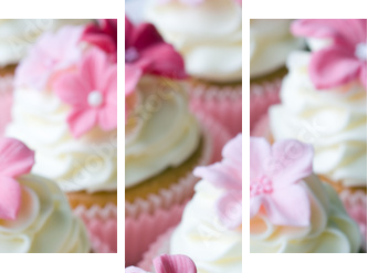 Wedding cupcakes - Dreiteiliges Leinwandbild, Triptychon