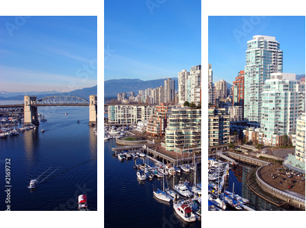 vancouver harbour - Dreiteiliges Leinwandbild, Triptychon