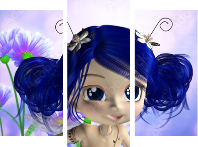 fee - Dreiteiliges Leinwandbild, Triptychon