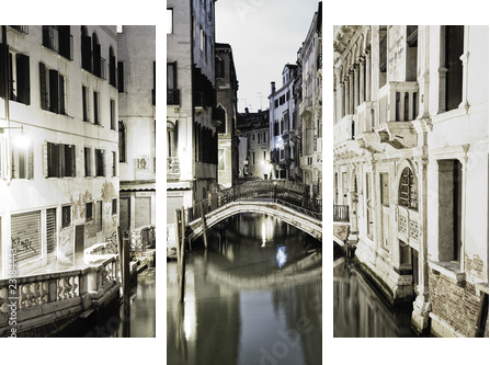 venice at night - Dreiteiliges Leinwandbild, Triptychon